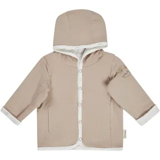 Kapuzennickijacke STERNTALER "Baby Wendejacke Blumen", Baby, Gr. 74, beige (natur), Obermaterial: 95% Baumwolle CO. 5% Elasthan EL., Jacken Kapuzennickijacke