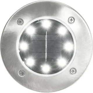 vidaXL Solar-Bodenleuchten 8 Stk. LED Weiß - Silber