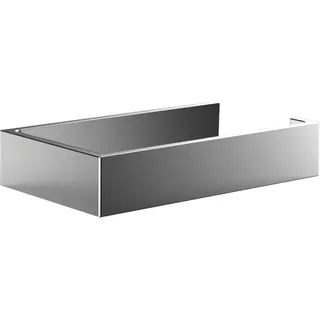 emco LIAISON Papierhalter ohne Deckel, eleganter Toilettenpapierhalter zur Wandmontage aus Metall, eckiger Klorollenhalter für verschiedene Ausrichtungen, chromfarben, Chrom