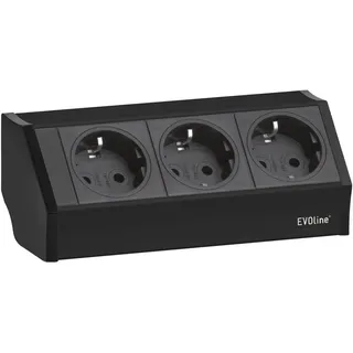 EVOline V-Dock Steckdosenelement 3 x Schuko schwarz