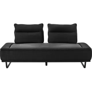 Beliani Couch Stoff 3-Sitzer Schwarz