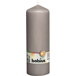 Bolsius Stumpenkerze 200/68 mm Warmes Grau