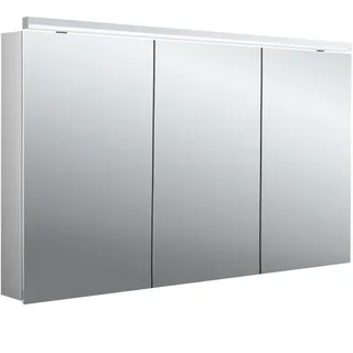 emco flat 2 classic LED-Lichtspiegelschrank mit Aufsatzleuchte, 3 Türen, 1300x729x138mm, 979706509