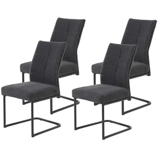 Hela Esszimmerstuhl Dagmar Cord grau 4er Set