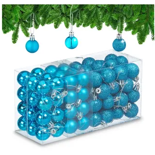 Relaxdays Christbaumschmuck, 96-tlg. Weihnachtskugeln-Set (96 -teilig)