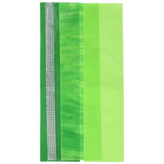 Pracht Creatives Hobby Verzierwachsplatten Mix grün/silber 3 halbe Wachsplatten 200 x 100 x 0,5 mm