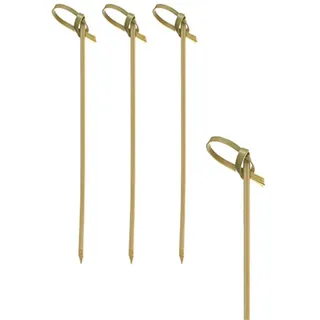 Papstar Fingerfood-Spieße Knoten Holz 10 cm Braun