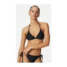 Womens M&S Collection Haut de bikini triangle - Black, Black - 14