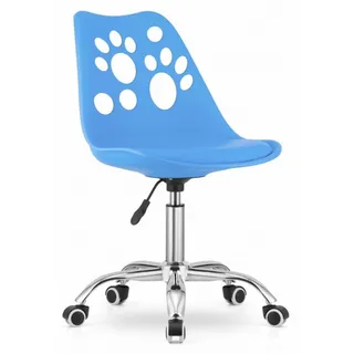 Valora PRINT Drehstuhl Blau - Bequemer blauer Drehstuhl für Zuhause oder das Büro - Blau