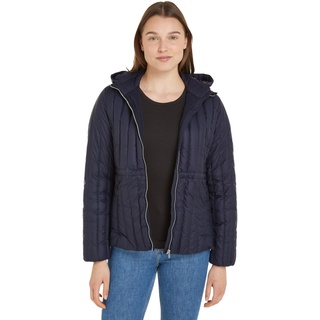 Tommy Hilfiger Damen Daunenjacke mit Kapuze, Blau (Desert Sky), XXXL