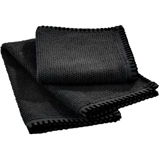 Handtuch Set DONE. "Deluxe Prime", schwarz, 4 Stk., Zwirnfrottee, Zwirnfrottee, Obermaterial: 100% Baumwolle, Handtuch-Sets, Handtuch Set, Set:2x Gästetuch 30x50cm und 2x Handtuch 50x100cm