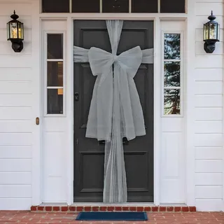 Weihnachts Türschleife DIY Organza Silber Weihnachtsdekoration