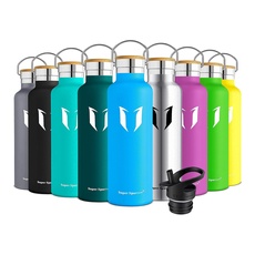 Super Sparrow Trinkflasche Edelstahl -350ml- Auslaufsicher Thermoskanne, BPA-Frei Wasserflasche - Kohlensäure Thermosflasche für Kinder, Sport, Schule, Fitness, Camping