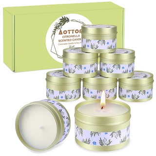 Citronella Kerzen draußen,Outdoor Kerzen Zitrone Garten Lemongrass Natürliches Sojawachs - bis 120-160 Stunden Brenndauer Duft Kerze Candle für Picknick,Camping,Terrasse