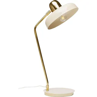 Kare Design Tischlampe Demi Beige, 56cm Höhe, Weiß, Gold, Edelstahl, Metall, Moderne Tischleuchte, Büro, Wohnzimmer, keine Leuchtmittel inklusive, 56x28x22 cm (HxBxT)