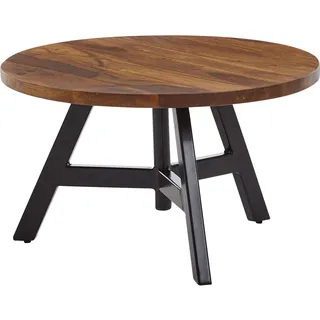 FineBuy Couchtisch FineBuy Sofatisch Massivholz 60x60x35 cm Wohnzimmertisch Tisch Rund