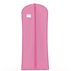 Hangerworld Atmungsaktive Kleiderschutzhülle 152cm Rosa-Weiß-Gepunktet Kleiderhülle