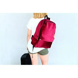 Carla Damen Rucksack aus Samt Durchschnitt winy - Rot