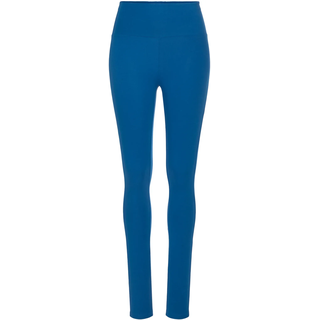 Leggings LASCANA, Damen, Gr. 40/42, N-Gr, blau (royalblau), Single Jersey, Obermaterial: 95% Baumwolle, 5% Elasthan, unifarben, Basic, Basic lang, Hosen Leggings, mit breitem Bündchen, Topseller
