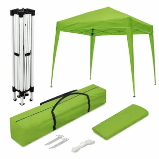 Wasabi Faltpavillon 3x3 m Wasserdicht – Garten Pavillon Stabil – Klappzelt für Garten, Terrasse, Camping und Strand – Schnellaufbau – Mit Tragetasche (Grün)
