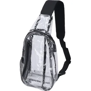 Durchsichtige Umhängetasche, vom Stadion zugelassen, klein, PVC, lässig, wasserdicht, transparent, zum Wandern oder für Konzerte