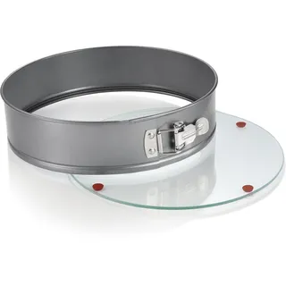 Tescoma Spring-Tortenform DELÍCIA ø 28 cm, mit Glasboden, Silber