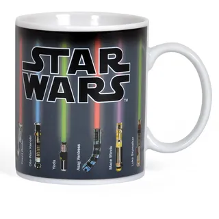 Unbekannt Star Wars Thermoeffekt Tasse mit Wechselmotiv Lichtschwert Keramik 300ml