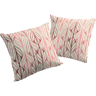 ADAM Audio Dekokissen ADAM "Kissenhülle Wave", rosa (rosa, rot, bedruckt), B:40cm L:40cm, Baumwolle, Leinen, Dekokissen_Sitzkissen_Kissenhüllen, aus Bio-Baumwolle, Kissenhülle ohne Füllung, 1 Stück