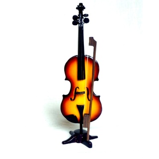 Miniatur Violine Geige Handarbeit Kunstharz airbrush Dekoration Höhe 20 cm