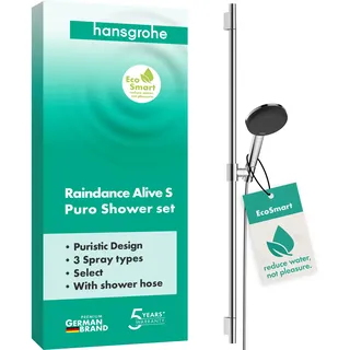 Hansgrohe Raindance Alive Select S Brauseset 125 3-jet EcoSmart Chrom 24603000