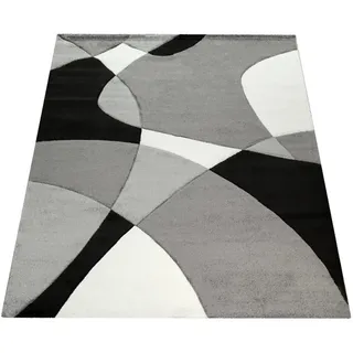 Paco Home Diamond 664 Kurzflorteppich 80 x 150 cm Schwarz/Weiß