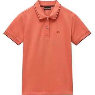 Poloshirt NAPAPIJRI, Herren, Gr. XS, orange, Piqué, Obermaterial: 100% Baumwolle, unifarben, regular fit normal, Rundhals, eingesetzt angesetztes Bündchen, Shirts Poloshirt, Mit Rundhalsausschnitt