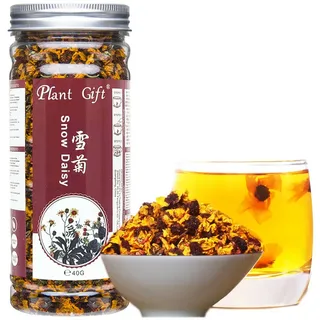 Plant Gift Schnee-Ju Hua-Tee 昆仑雪菊, Koffeinfrei 40g/1.4oz | Natürliches. Non-GMO. Ohne Zusätze. Getrocknete Schnee-Ju Hua, mild-süß. Heiß oder kalt. Auch: Snow Chrysanthemum Tea.