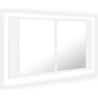 syfax LED-Bad-Spiegelschrank 80 cm weiß