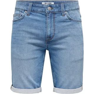 Only & Sons Ply Life Jog Blue Shorts PK 8584, blau(bluedenim), Gr. XXL,