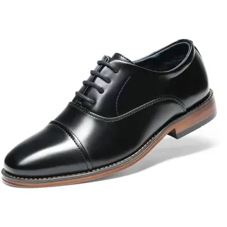 Bruno Marc SchnüRhalbschuhe Jungen Anzugschuhe Derby Oxford Hochzeit Schuhe Festliche Kinderschuhe für Hochzeitsfeier und Kommunion,Size 37,Schwarz,SBOX2328K-E