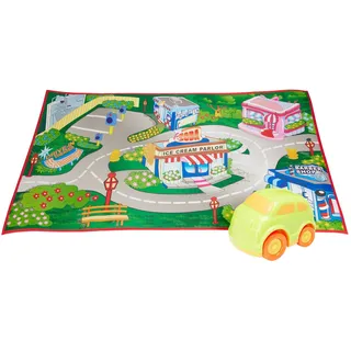 Spielteppich für Autos, 100 x 70 cm + 1 Auto