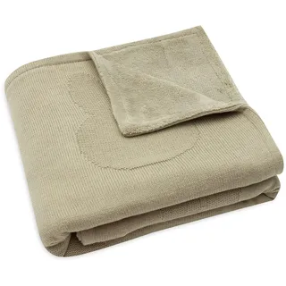 Jollein 517-511-67087 Babydecke Strick mit Fleece - Miffy Olive (75x100 cm)