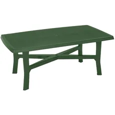 Rechteckiger Gartentisch, Made in Italy, 180x100x72 cm, Farbe Grün