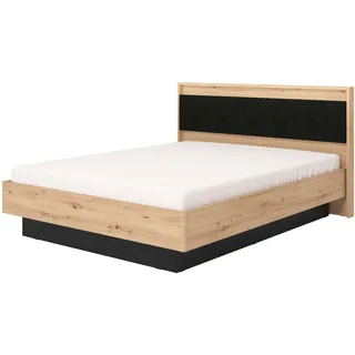 INOSIGN Bettgestell »Ascalon, gepolstertes Kopfteil, bezogen mit weichem Cordstoff« Liegeflächen 160 oder 180x200 cm, FSC® -zertifizierter Holzwerkstoff, braun