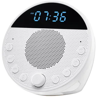 Vevor Einschlafhilfe, White Noise Machine, 18 Musiktitel & 7-farbiges Nachtlicht, 5-in-1-Soundmaschine mit weißem Rauschen, 2 Alarmen, automatischer Abschaltfunktion & Speicherfunktion, Rauschgerät