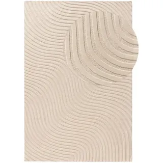 benuta Pure Wollteppich Tess Cream 200x300 cm , Creme , Textil , Abstrakt , Rechteckig , 200x300 cm , pflegeleicht , Teppiche und Böden, Teppiche, Schafwollteppiche