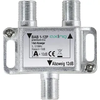 Axing BAB1-12P 1-fach Abzweiger, 12 dB, 5 - 1218 MHz, Bauform 01 BAB00112P BAB 1-12P