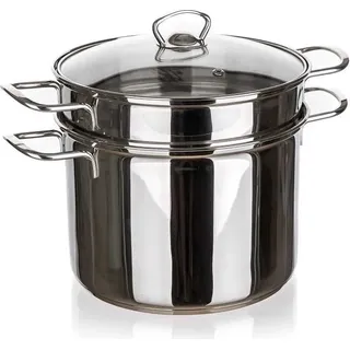 Kochtopf, Topf mit Nudelsieb, Edelstahl, hohe Qualität, Akcent 5l