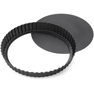 ZGDYi Tarteform Hebeboden – Herausnehmbare, antihaftbeschichtete Kuchenform aus Kohlenstoffstahl, Backutensilien, Rundes Tart Mold Backformen mit gewelltem Rand für Tarte, Quiche, Kuchen, Obsttorte
