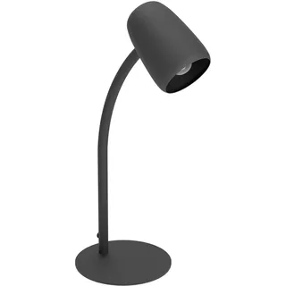 EGLO Tischleuchte "CARLO Tischlampe - Stahl - E14 - 1X18W - IP20", schwarz, 1, H: 46cm, 1 Stk., Leuchten, Nachttischlampe, Flexarm, 1,5 m Kabelschalter, L8,5 x B8,5 x H46 cm, Tischleuchte