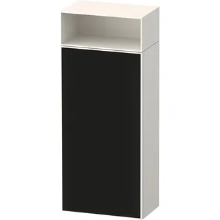 Duravit Zencha Halbhochschrank, 400x240x961mm, Anschlag links, ZE1351L63840000, Farbe: Front: Schwarz Linienstruktur (Glas)/Korpus: Weiß supermatt