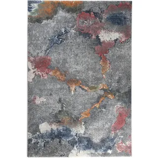 Steffensmeier Moderner Teppich 120/170 cm Lauro , Grau , Textil , Marmor Optik , Rechteckig , 120x170 cm , Fasern thermofixiert (heatset) , Teppiche und Böden, Teppiche