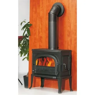 Kaminofen Globe-fire Uranus raumluftunabhängig Guss schwarz 7kW - Schwarz