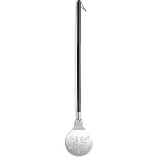 Joyfair Pizzaschieber Perforierter, 20,3cm Edelstahl Rund Metall Pizzaschaufel, Pizzawender mit 89,2cm Abnehmbaren Langer Griff, Pizzaheber für Hausgemachtes Pizza, Brot, Kuchen, Leicht zu Reinigen